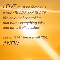 love must be ferocious